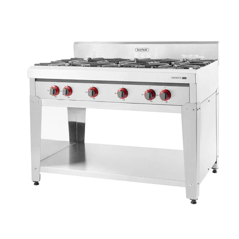 Anafe Industrial 6 Hornallas - Línea 700