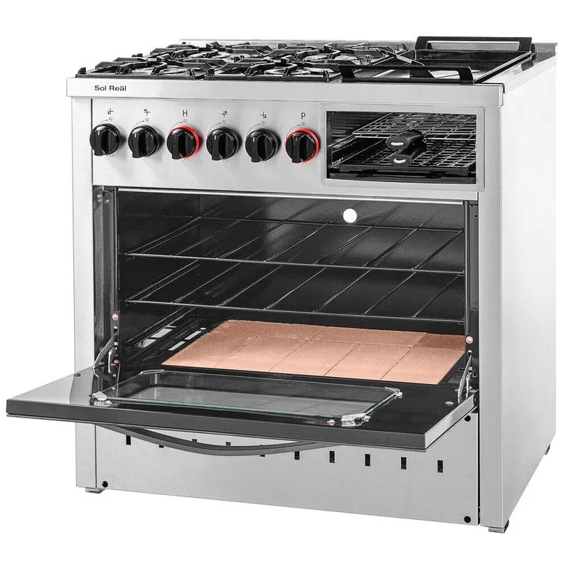 Cocina Multifunción 4 Hornallas con Carlitero, Plancha y Parrilla